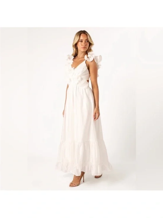 Petal & Pup White Floral-Accent Maxi Dress - Women - Picture 2 of 14